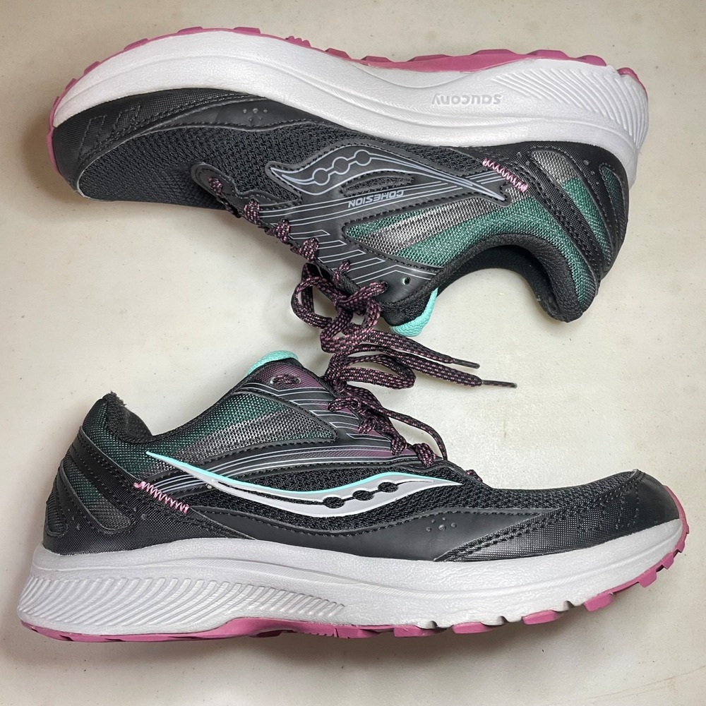 Saucony Womens Cohesion TR15 S10707-05 Black Running Shoes Sneakers Size 7.5 W